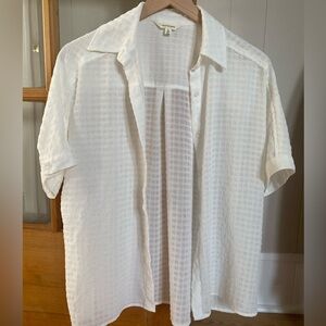 White Button Down Casual Shirt